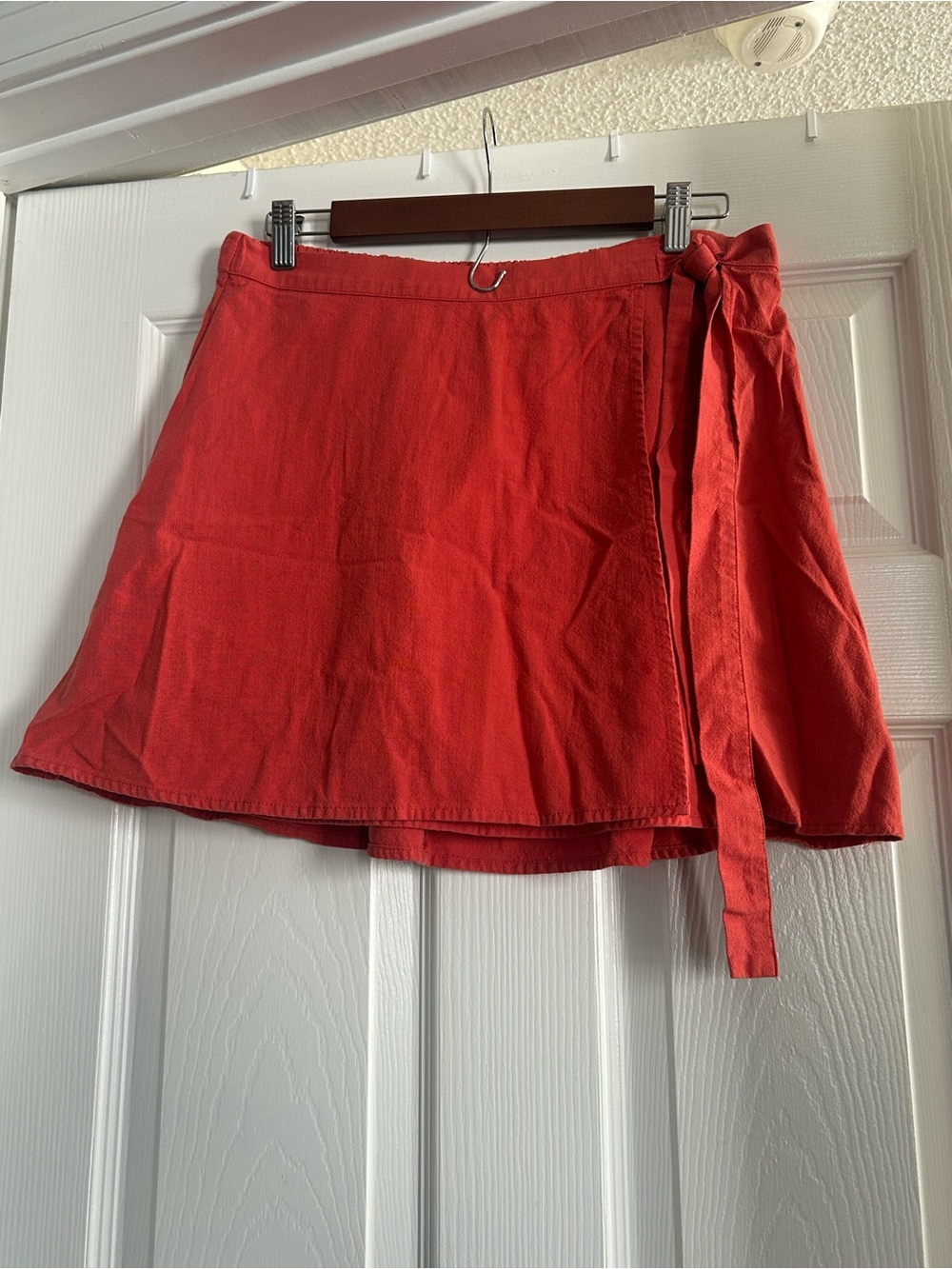 a new day Red Wrap Mini Skirt with Side Tie